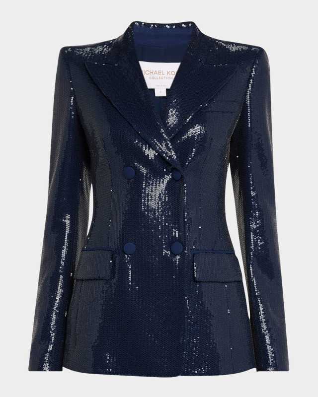 Sequined Lapel Jacket